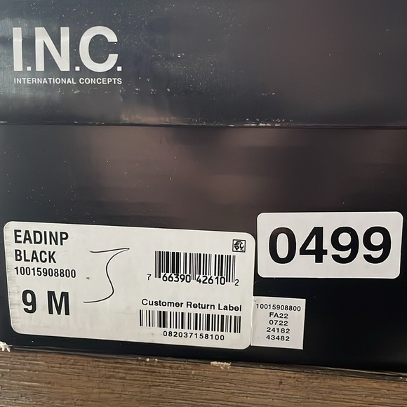 INC Womens Black Cushioned Eadin Round Toe Dress Boots Shoes 9 M - Picture 11 of 11